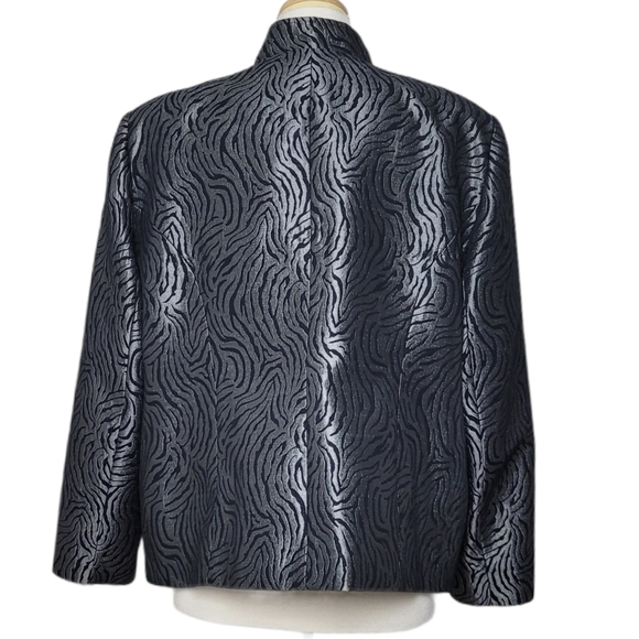 LAURA PLUS Blazer Jacket Zip Up Animal Print Size 16 - Picture 5 of 9